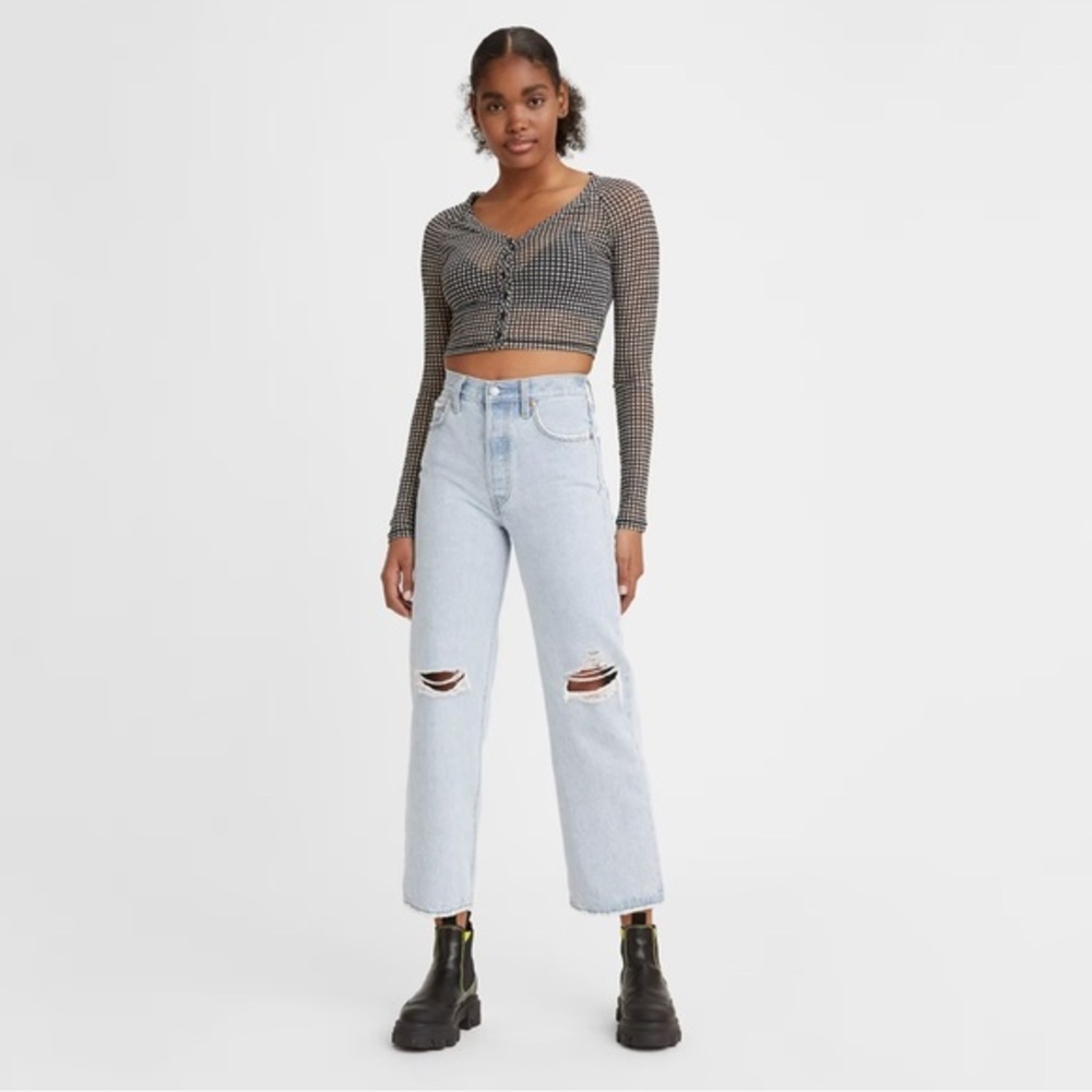 RIBCAGE STRAIGHT ANKLE WOMEN'S JEANS 30X29